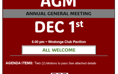2023 Notice of the Annual General Meeting of Wodonga Hockey Club