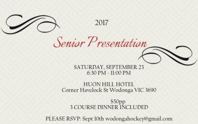 2017 Senior Presentation Night